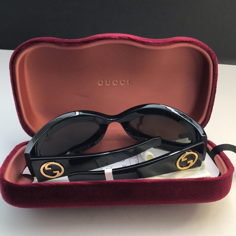 💯 - New Authentic Gucci GG1247S 001 60 Black Sunglasses - Picture 15 of 15